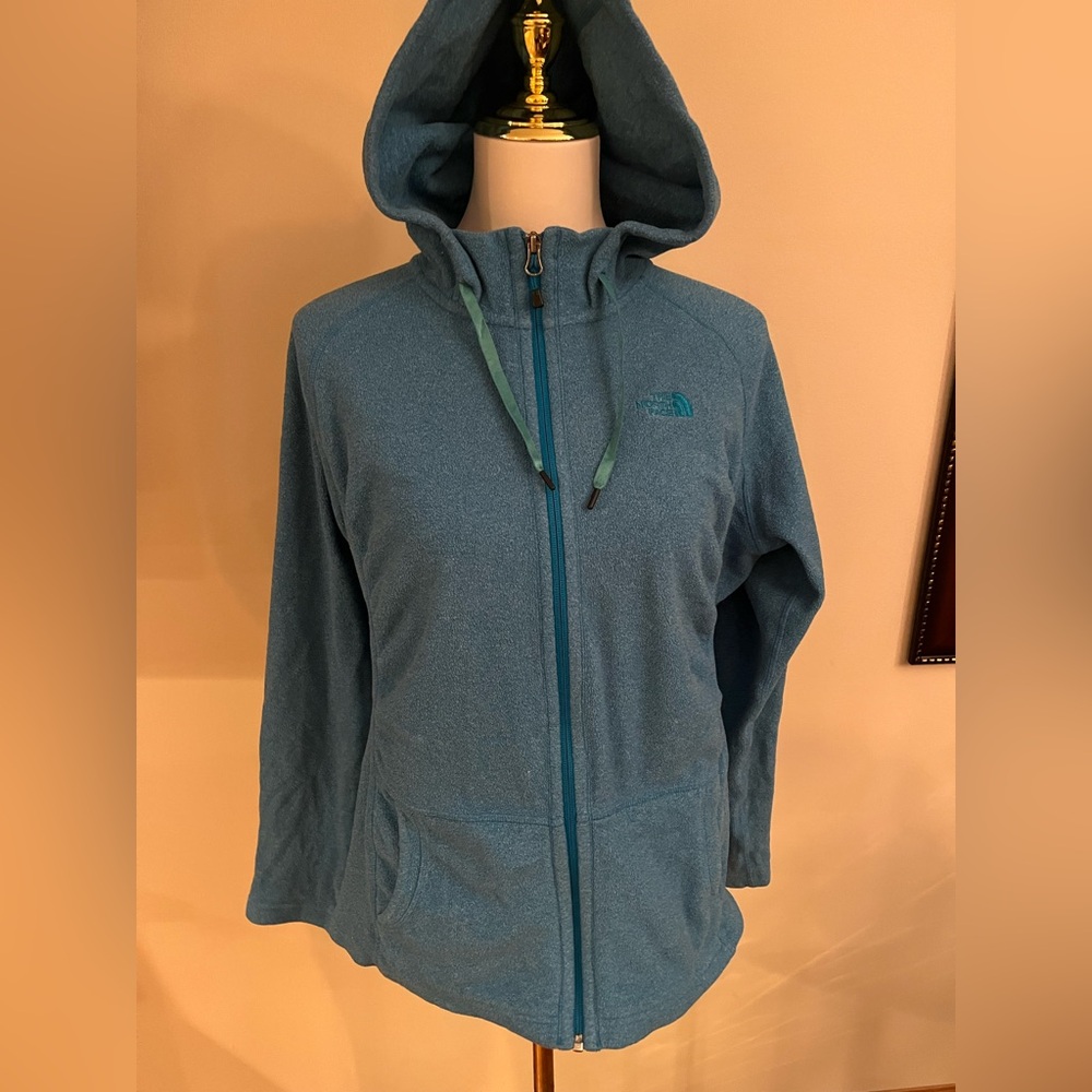 The North Face Polartec Classic Blue Knit Hoodie XLarge